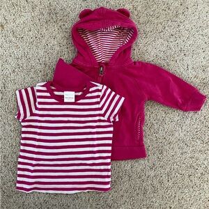 🌟 3 for $12 • HANNA ANDERSSON • pink shirt and hoodie set
